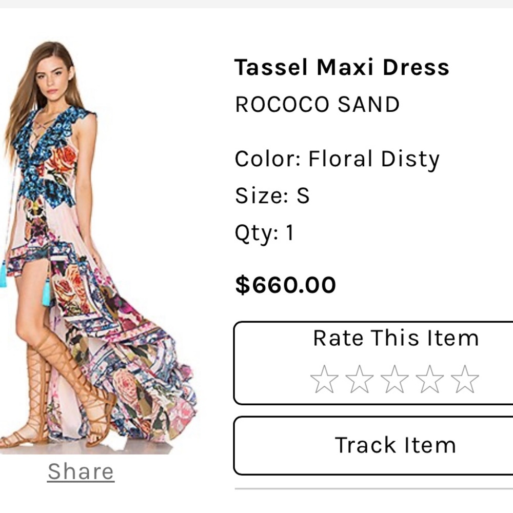 Rococo Sand Maxi Tassel Dress